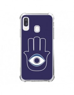 Coque Samsung Galaxy A40 Main de Fatma Oeil Bleu - Laetitia