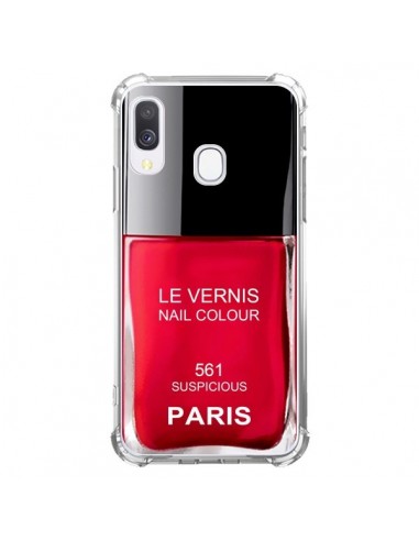 Coque Samsung Galaxy A40 Vernis Paris Suspicious Rouge - Laetitia