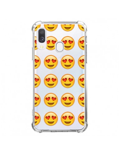Coque Samsung Galaxy A40 Love Amoureux Smiley Emoticone Emoji Transparente - Laetitia
