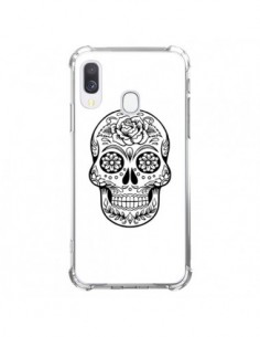 Coque Samsung Galaxy A40 Tête de Mort Mexicaine Noir -...