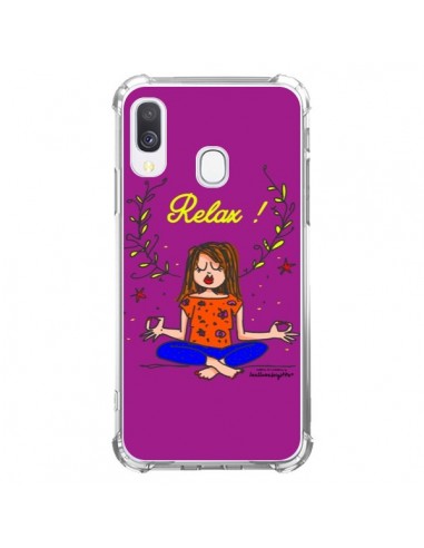 Coque Samsung Galaxy A40 Fille Relax Zen Yoga - Leellouebrigitte