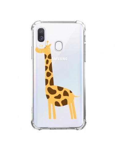 Coque Samsung Galaxy A40 Girafe Giraffe Animal Savane Transparente - Petit Griffin