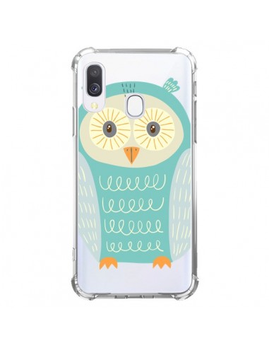 Coque Samsung Galaxy A40 Hibou Owl Transparente - Petit Griffin