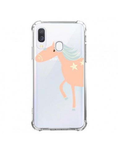Coque Samsung Galaxy A40 Licorne Unicorn Rose Transparente - Petit Griffin
