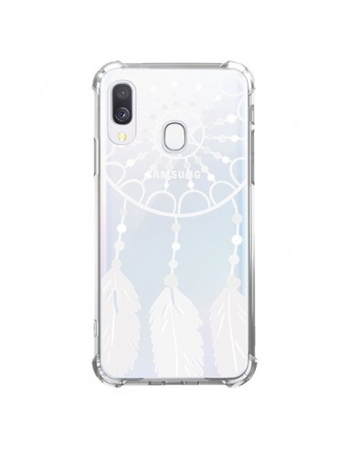 Coque Samsung Galaxy A40 Attrape Rêves Blanc Dreamcatcher Transparente - Petit Griffin