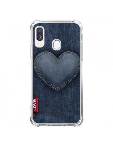 Coque Samsung Galaxy A40 Love Coeur en Jean - Lassana