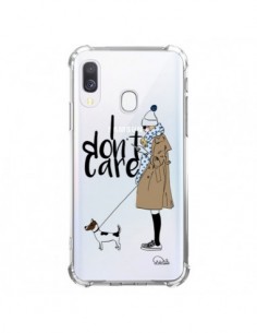 Coque Samsung Galaxy A40 I don't care Fille Chien...