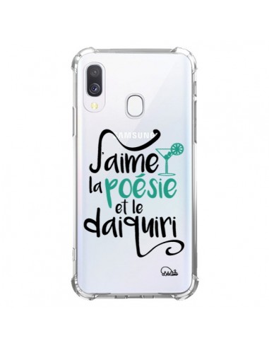 Coque Samsung Galaxy A40 J'aime la poésie et le daiquiri Transparente - Lolo Santo