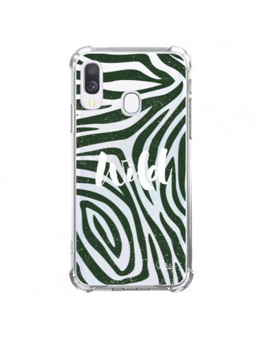 Coque Samsung Galaxy A40 Wild Zebre Jungle Transparente - Lolo Santo