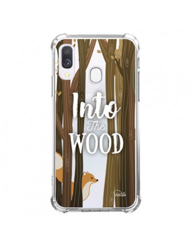 Coque Samsung Galaxy A40 Into The Wild Renard Bois Transparente - Lolo Santo