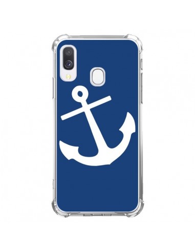 Coque Samsung Galaxy A40 Ancre Navire Navy Blue Anchor - Mary Nesrala