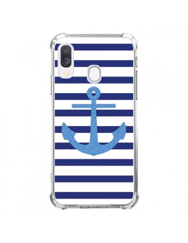 Coque Samsung Galaxy A40 Ancre Voile Marin Navy Blue - Mary Nesrala