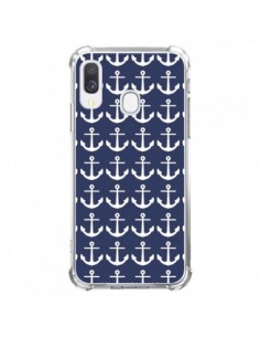 Coque Samsung Galaxy A40 Ancre Marin Bleu Anchors Navy -...