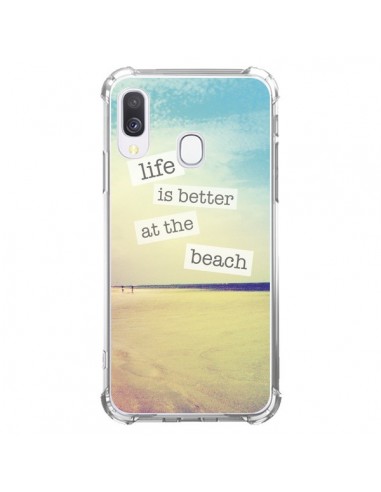 Coque Samsung Galaxy A40 Life is better at the beach Ete Summer Plage - Mary Nesrala