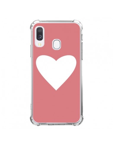 Coque Samsung Galaxy A40 Coeur Corail - Mary Nesrala