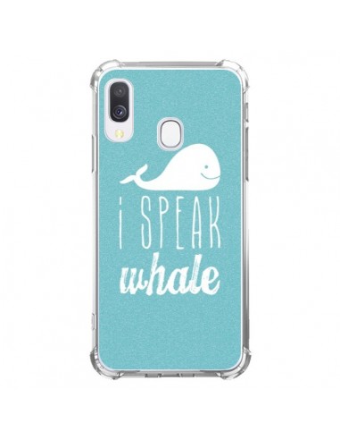 Coque Samsung Galaxy A40 I Speak Whale Baleine - Mary Nesrala