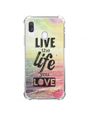 Coque Samsung Galaxy A40 Live the Life you Love, Vis la Vie que tu Aimes - Mary Nesrala