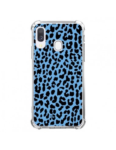 Coque Samsung Galaxy A40 Leopard Bleu Neon - Mary Nesrala