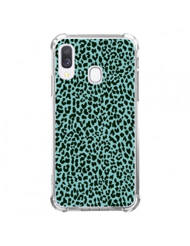 Coque Samsung Galaxy A40 Leopard Turquoise Neon - Mary Nesrala