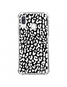 Coque Samsung Galaxy A40 Leopard Noir et Blanc - Mary...