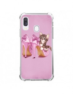 Coque Samsung Galaxy A40 Chaton Chat Kitten Chaussure...