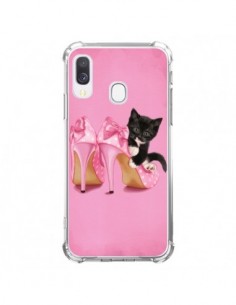 Coque Samsung Galaxy A40 Chaton Chat Noir Kitten...