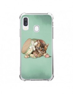 Coque Samsung Galaxy A40 Chaton Chat Kitten Boite Bonbon...