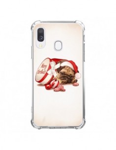 Coque Samsung Galaxy A40 Chien Dog Pere Noel Christmas...