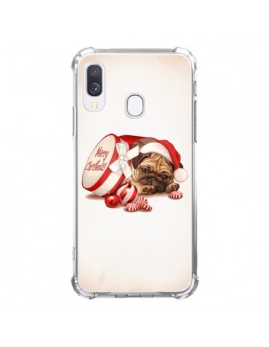 Coque Samsung Galaxy A40 Chien Dog Pere Noel Christmas Boite - Maryline Cazenave