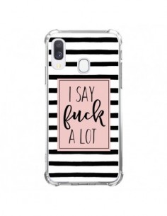 Coque Samsung Galaxy A40 Say Fuck A Lot Bandes - Maryline...