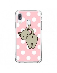 Coque Samsung Galaxy A40 Chat Chaton Pois - Maryline...