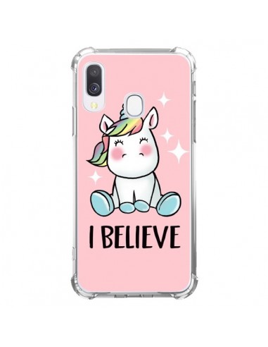 Coque Samsung Galaxy A40 Licorne I Believe - Maryline Cazenave