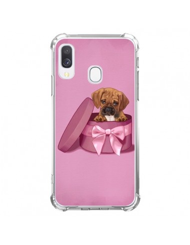 Coque Samsung Galaxy A40 Chien Dog Boite Noeud Triste - Maryline Cazenave