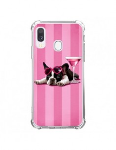 Coque Samsung Galaxy A40 Chien Dog Cocktail Lunettes...