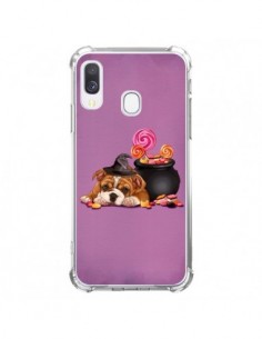 Coque Samsung Galaxy A40 Chien Dog Halloween Sorciere...