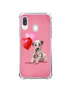 Coque Samsung Galaxy A40 Chien Dog Dalmatien Ballon Coeur...