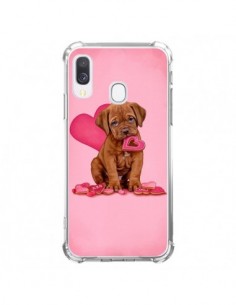Coque Samsung Galaxy A40 Chien Dog Gateau Coeur Love -...