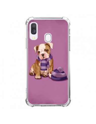 Coque Samsung Galaxy A40 Chien Dog Echarpe Bonnet Froid Hiver - Maryline Cazenave