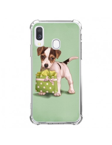 Coque Samsung Galaxy A40 Chien Dog Shopping Sac Pois Vert - Maryline Cazenave
