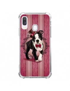 Coque Samsung Galaxy A40 Chien Dog Gentleman Noeud...