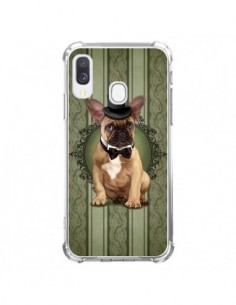 Coque Samsung Galaxy A40 Chien Dog Bulldog Noeud Papillon...