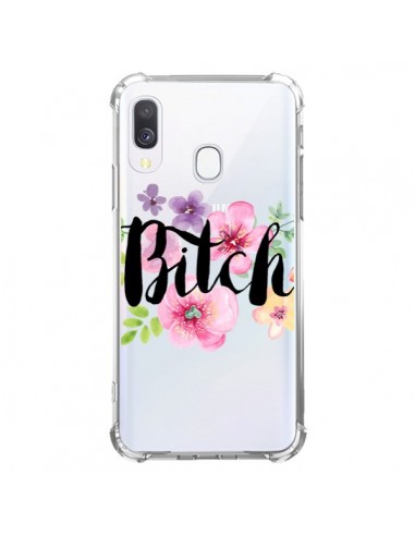 Coque Samsung Galaxy A40 Bitch Flower Fleur Transparente - Maryline Cazenave