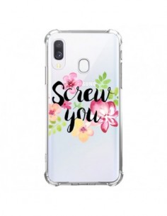 Coque Samsung Galaxy A40 Screw you Flower Fleur...