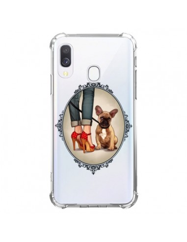 Coque Samsung Galaxy A40 Lady Jambes Chien Bulldog Dog Transparente - Maryline Cazenave