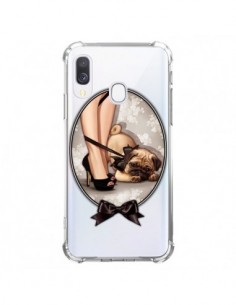 Coque Samsung Galaxy A40 Lady Jambes Chien Bulldog Dog...