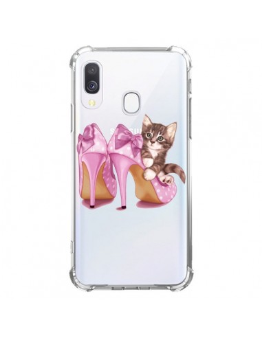 Coque Samsung Galaxy A40 Chaton Chat Kitten Chaussures Shoes Transparente - Maryline Cazenave