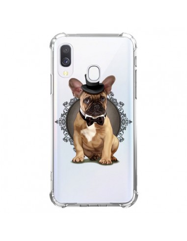 Coque Samsung Galaxy A40 Chien Bulldog Noeud Papillon Chapeau Transparente - Maryline Cazenave