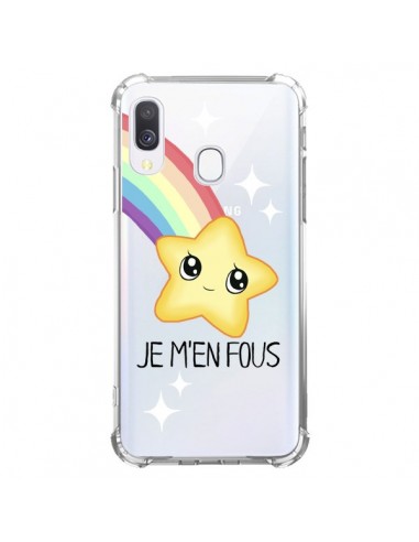 Coque Samsung Galaxy A40 Etoile Je M'en Fous Transparente - Maryline Cazenave