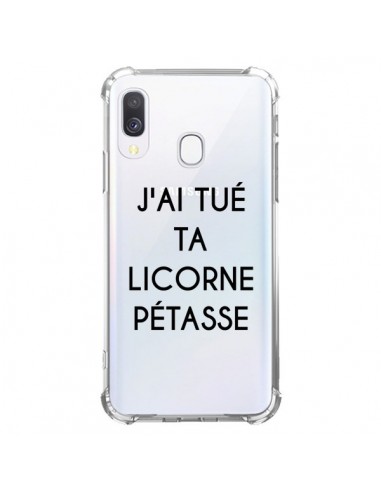 Coque Samsung Galaxy A40 Tué Licorne Pétasse Transparente - Maryline Cazenave