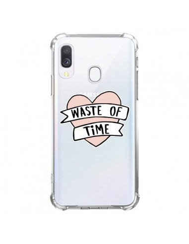 Coque Samsung Galaxy A40 Waste Of Time Transparente - Maryline Cazenave